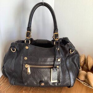 Gryson Black Leather Satchel Bag